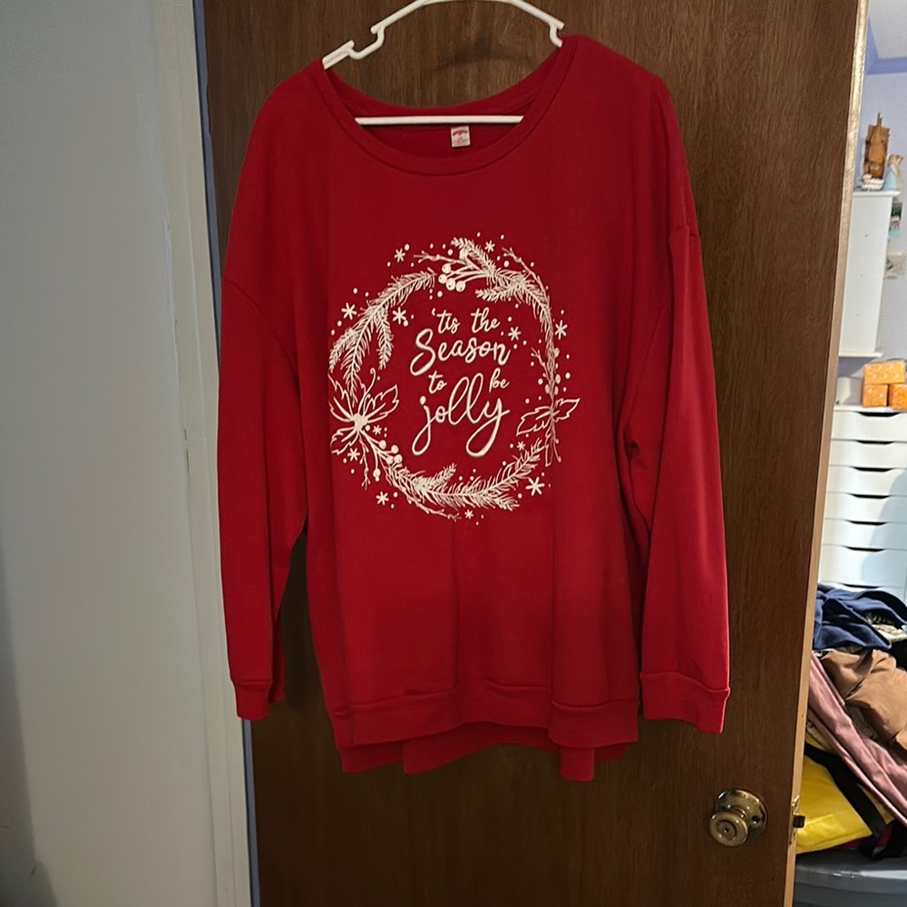 Holiday Time Vibrant Red Top